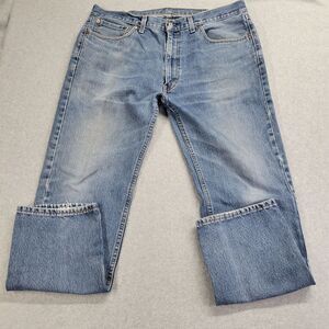 Vintage Levi's 505 Blue Straight‎ Regular Fit Jeans Size W38 L32 Cowboy Country